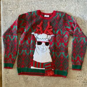 Christmas Sweater with Llama - Men’s L